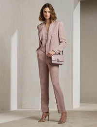Evanne trousers in linen mix - Mauve
