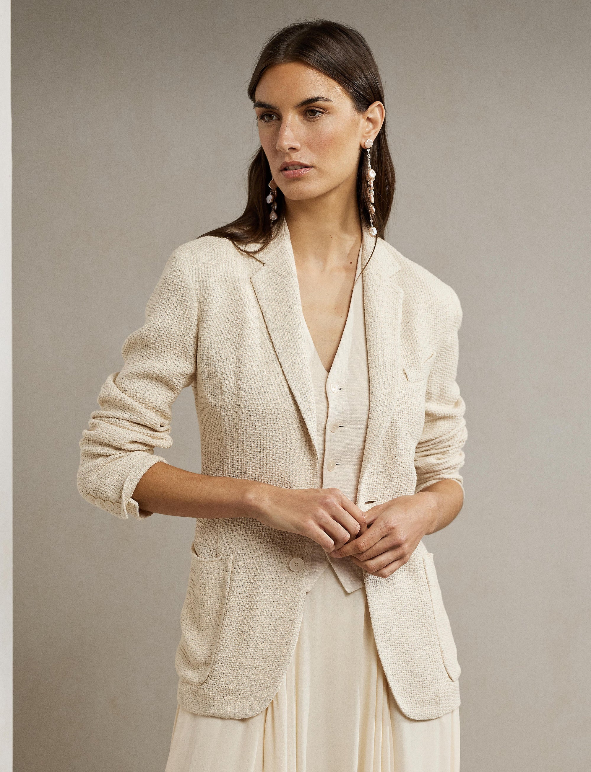 Hailey silk braided jacket - Butter