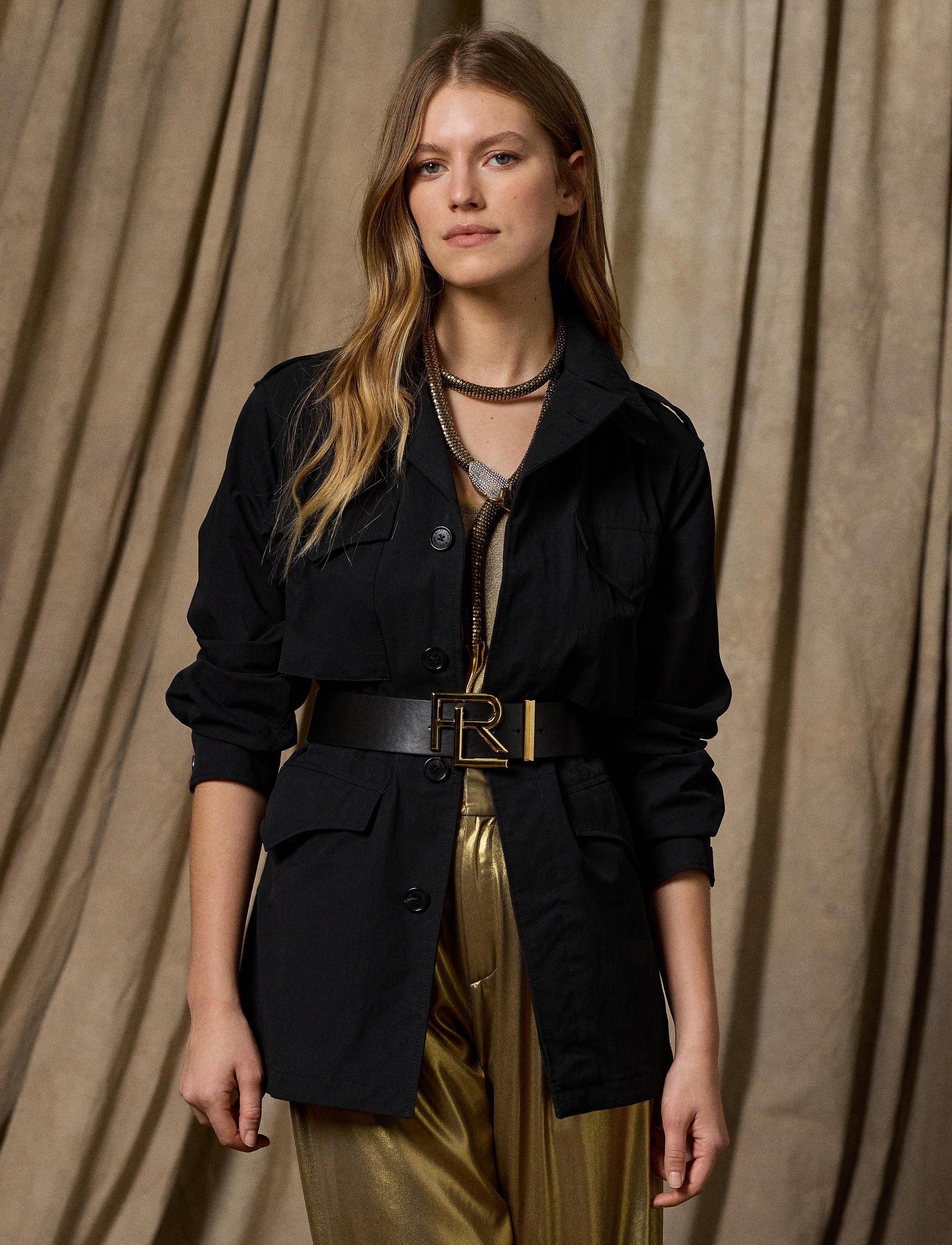 Veste de treillis Milton en sergé - Black