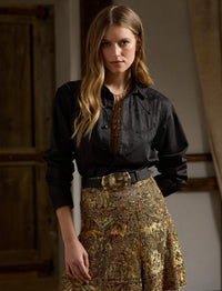 Chemise western Corrine en popeline - Black