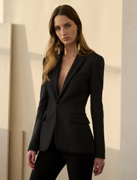 Veste Safia en laine mélangée - Black