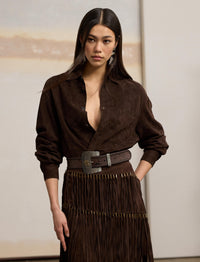 Chemise Tyler en cuir - Mocha