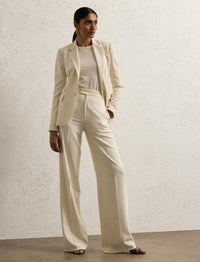 Pantalon Dean en gabardine de laine - Lux Cream