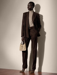 Bennet striped wool trousers - Brown & Cream