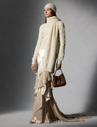 Neeva skirt in silk chiffon - Platinum