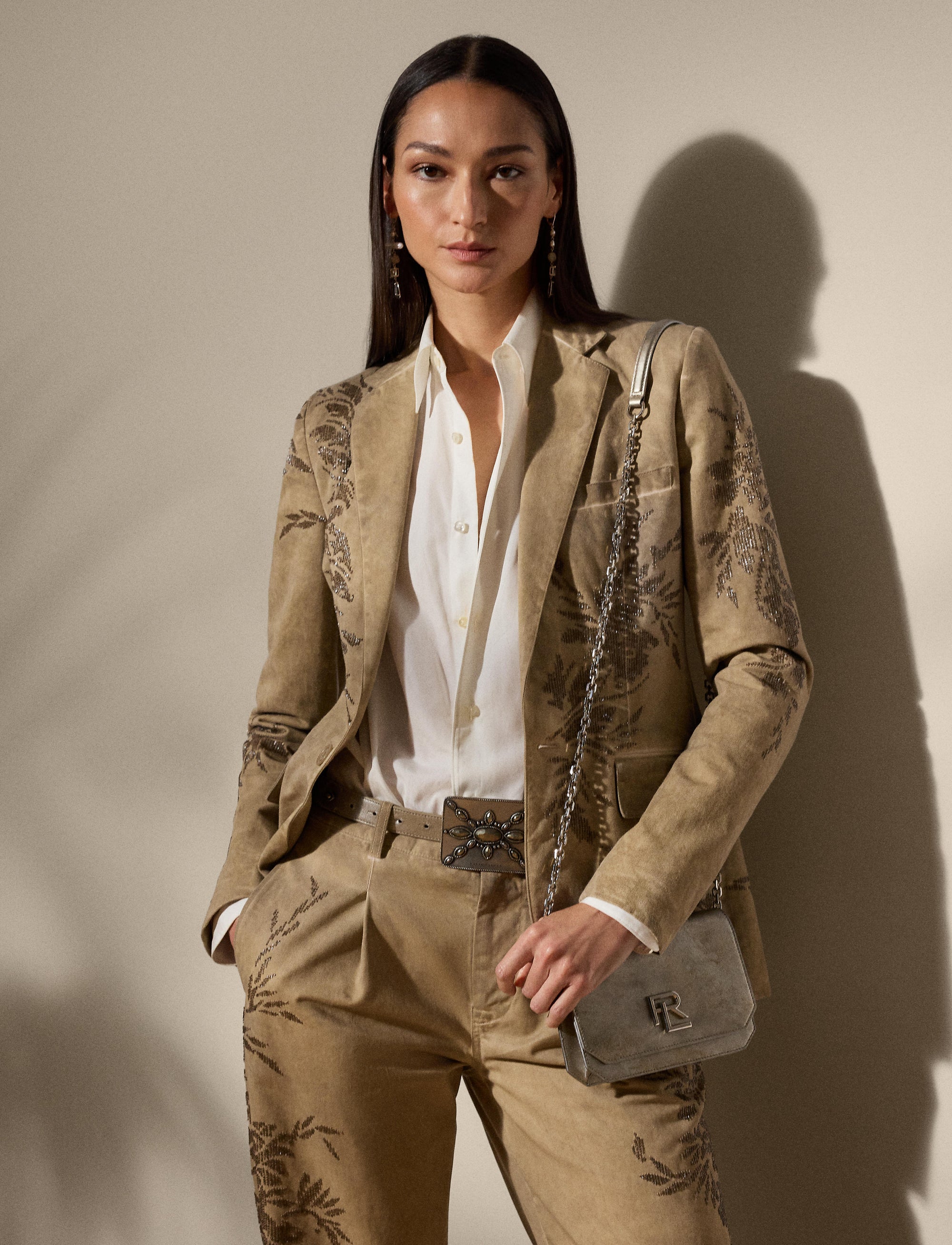 Veste Parker décorée en chino de coton - Lux Tan