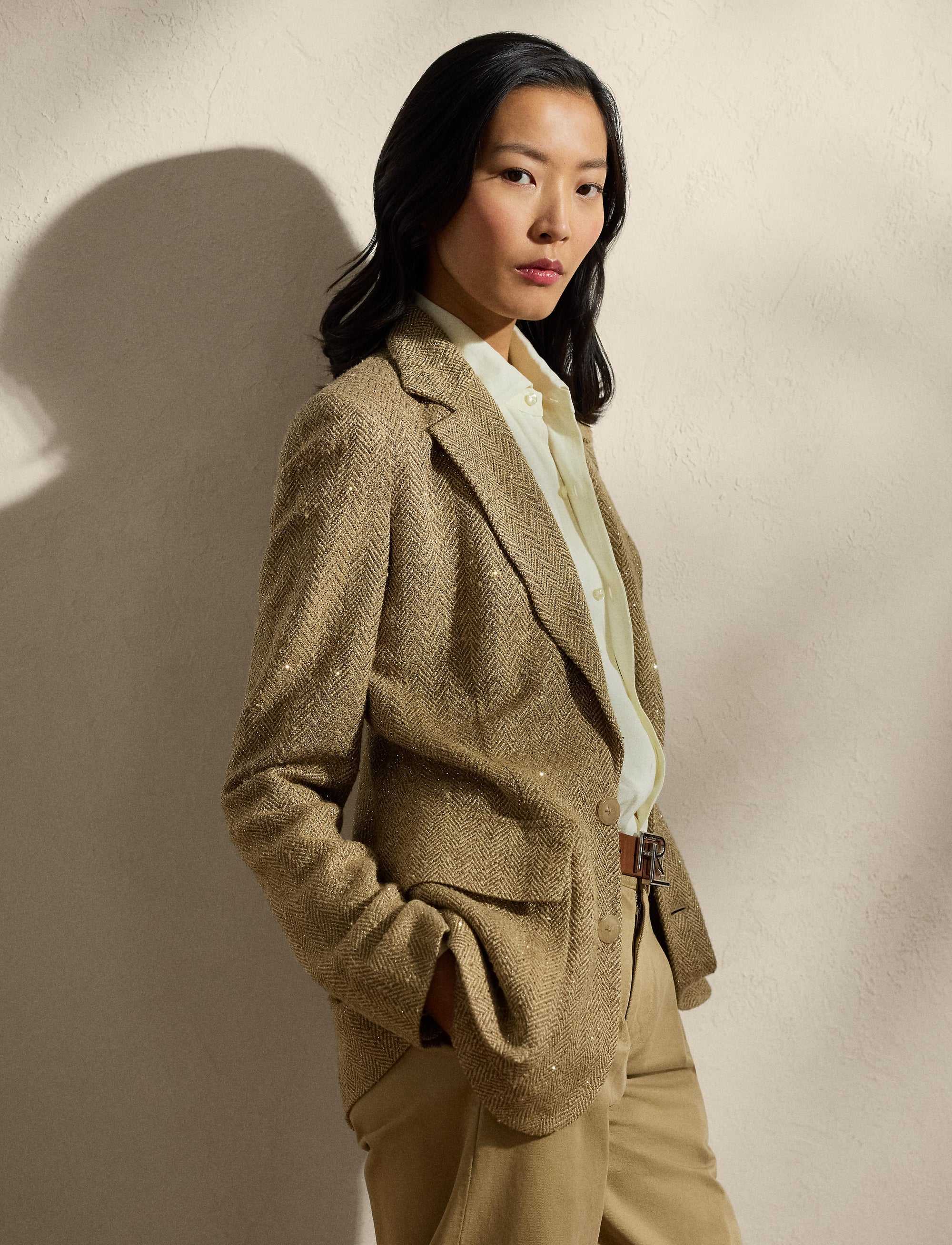 Veste Preston décorée en tweed - Tan