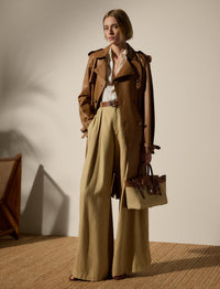 Niles leather trench coat - Caramel