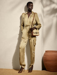 Combinaison Gwyneth en soie - Lux Tan