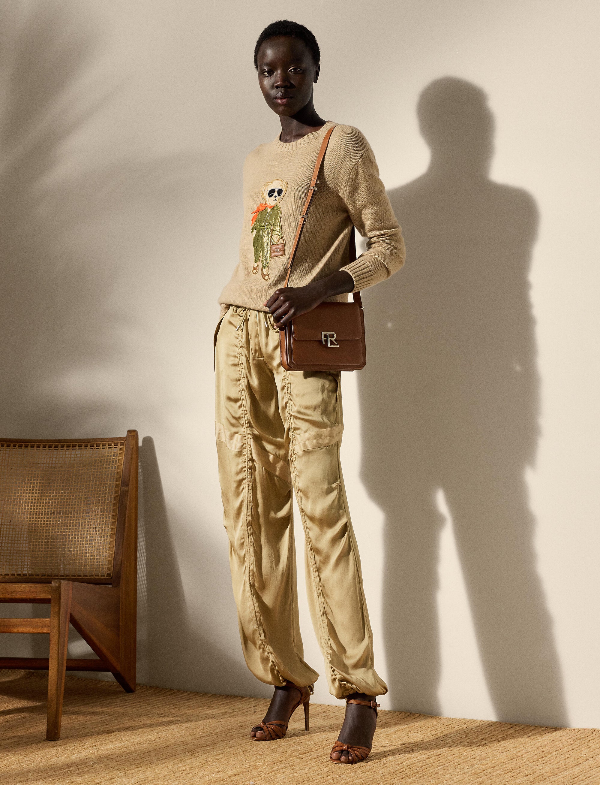 Pantalon Killian en soie - Lux Tan