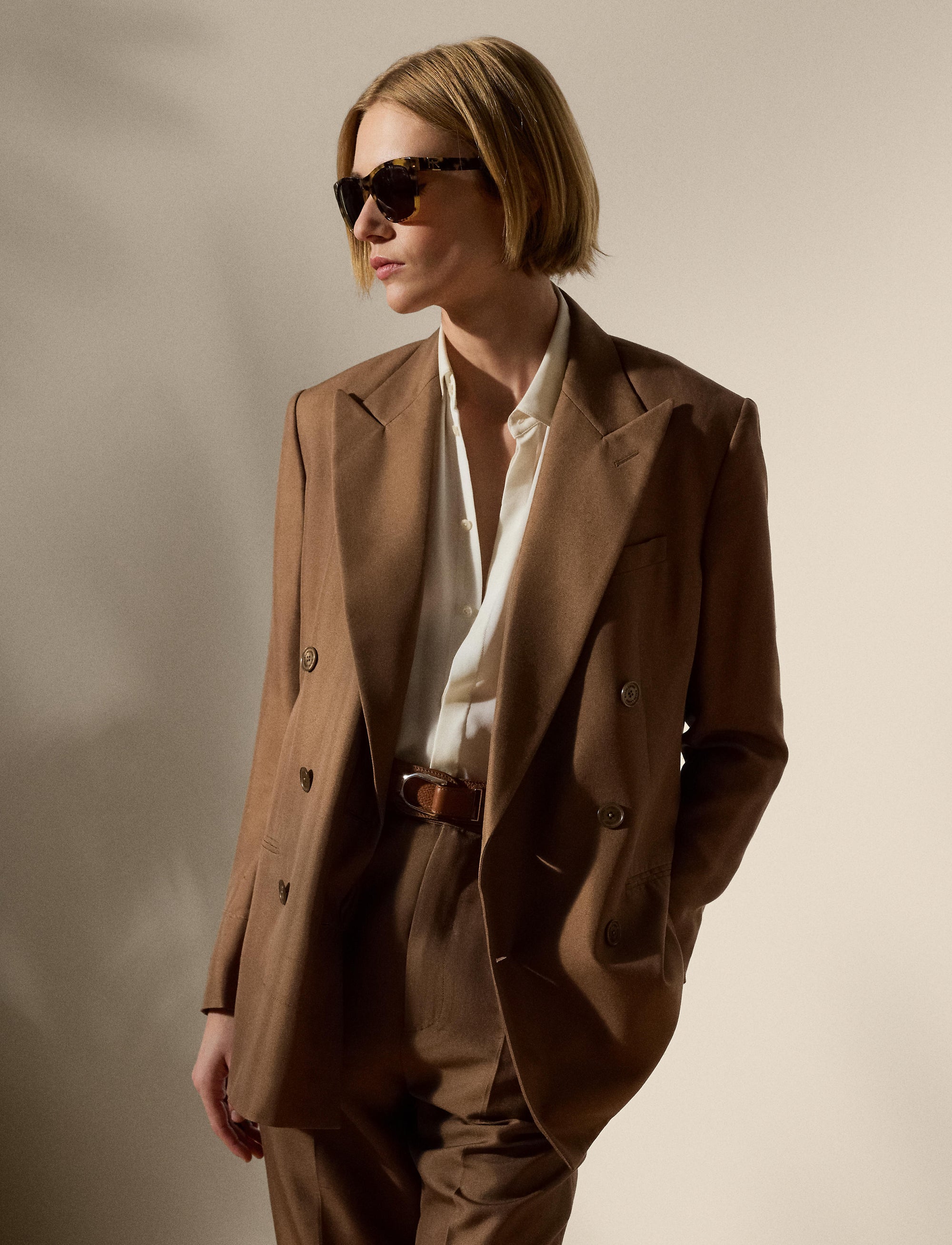 Veste Timothy en shantung de soie - Cocoa