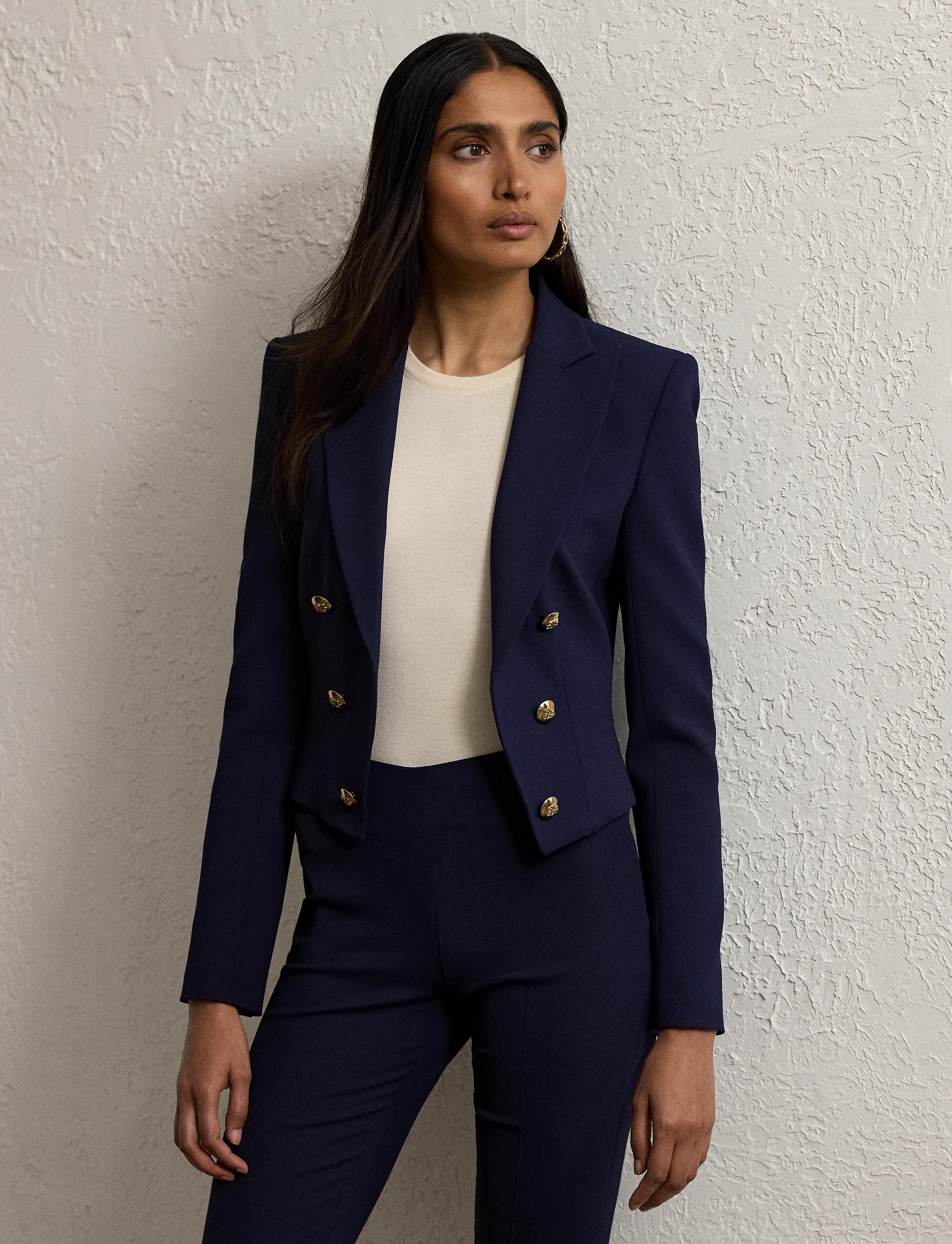 Veste Spencer en crêpe de laine - Lux Navy