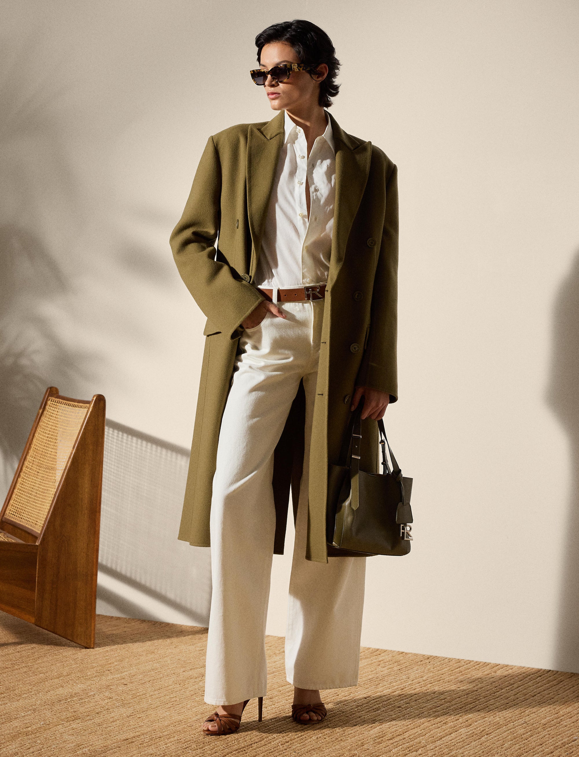 Manteau Adalaide en laine - Moss