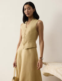 Jaiden Linen cardigan - Light Sand