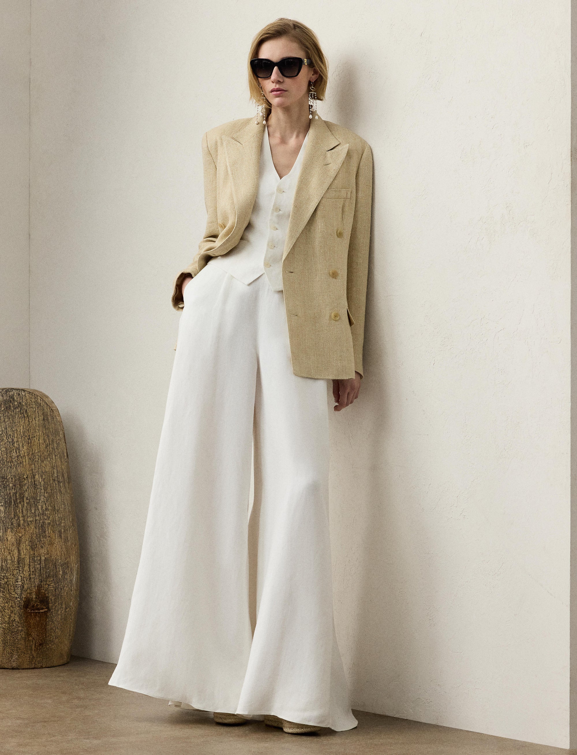 Pantalon Greeley en lin - White