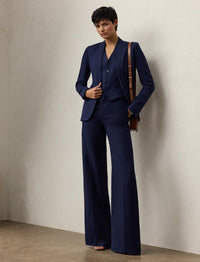 Dean trousers in linen - Lux Navy