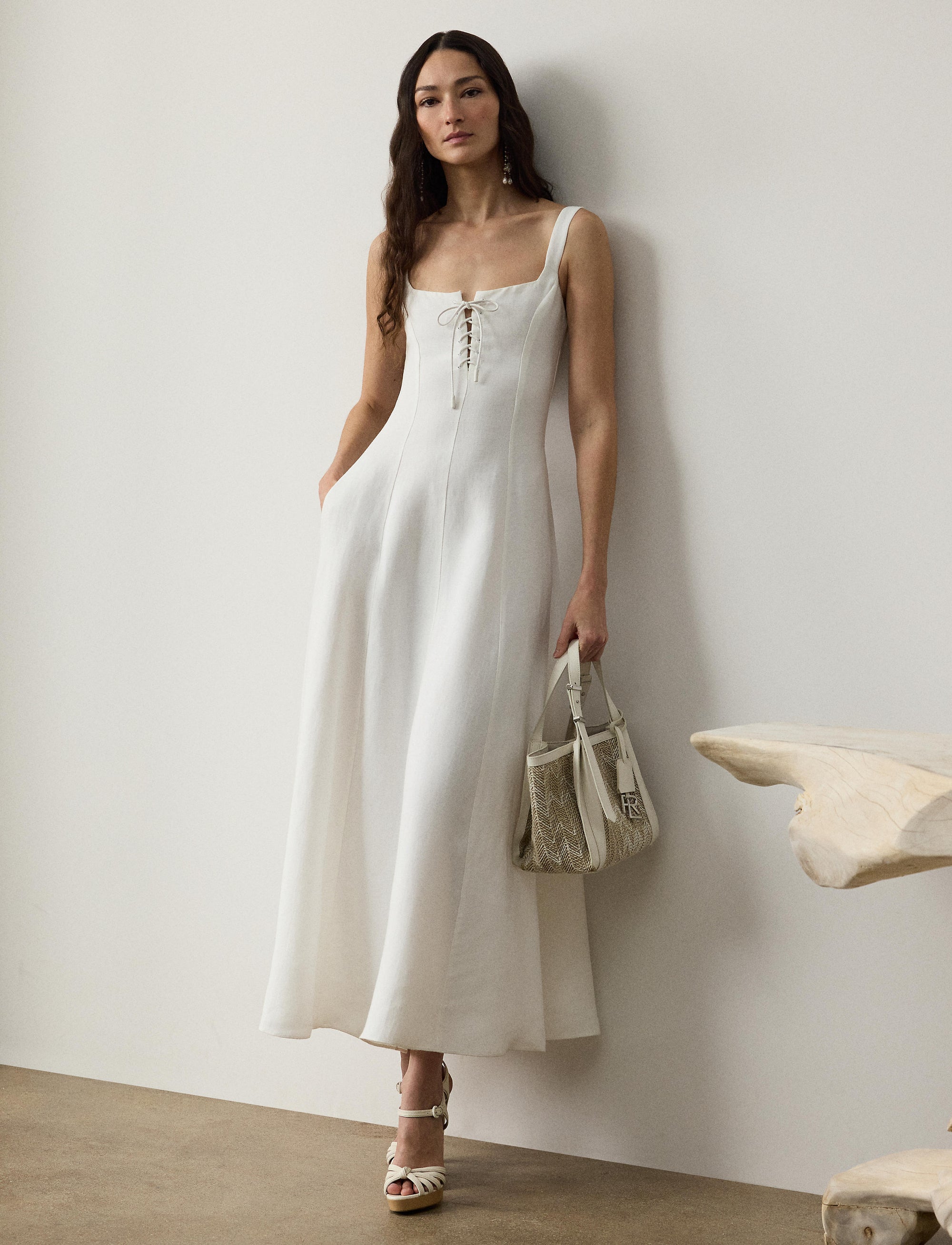 Robe Sonali en lin - Cream