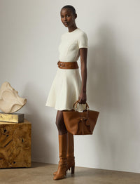 Robe à manches courtes en jersey stretch - Lux Cream