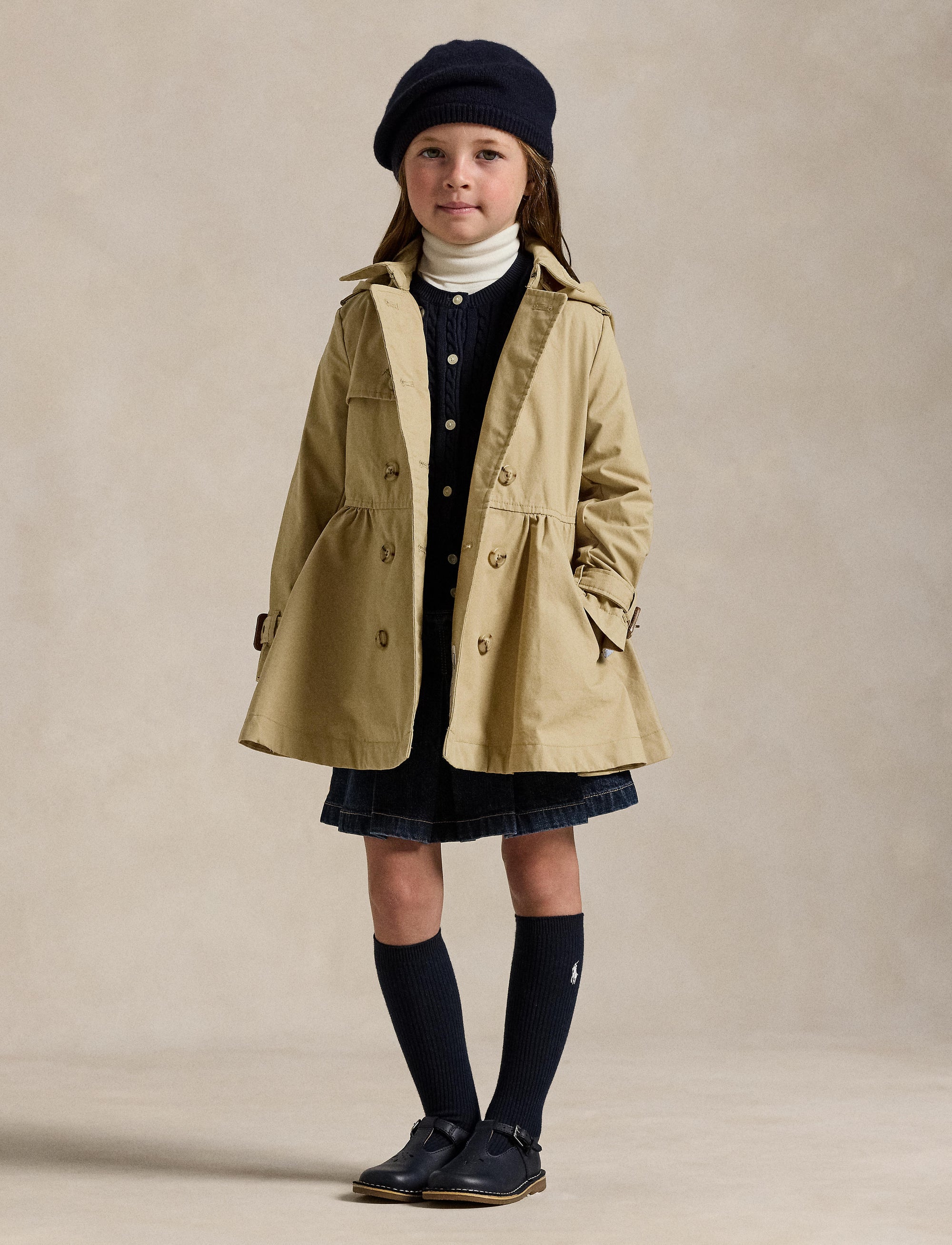 Hooded trench coat - Classic Khaki