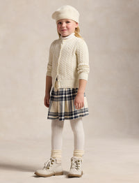 Cardigan métallisé à mini-torsades - Clubhouse Cream