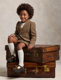 Blazer en laine - Brown, Multicolore & Check