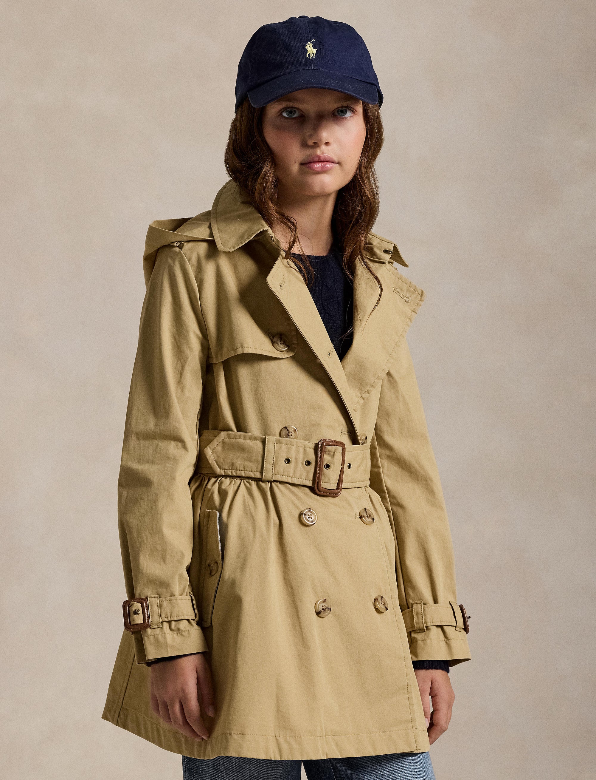 Trench-coat à capuche - Classic Khaki