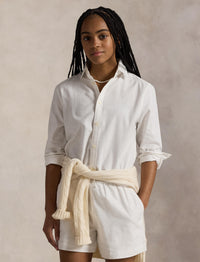 Chemise boxy en lin - White