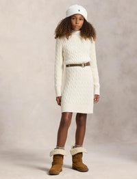 Twisted cotton jumper dress - Clubhouse Cream