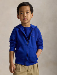 Fleece zip-up hoodie - Classic Azure