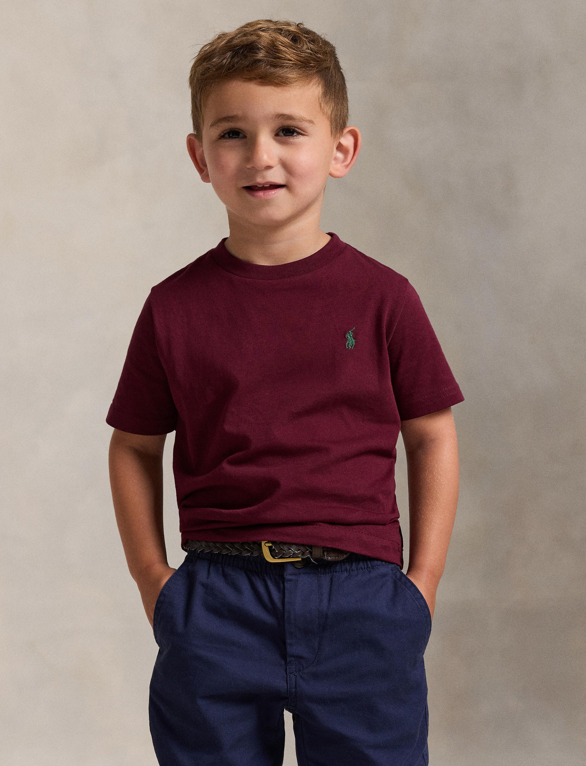 T-shirt col rond jersey de coton - Classic Wine