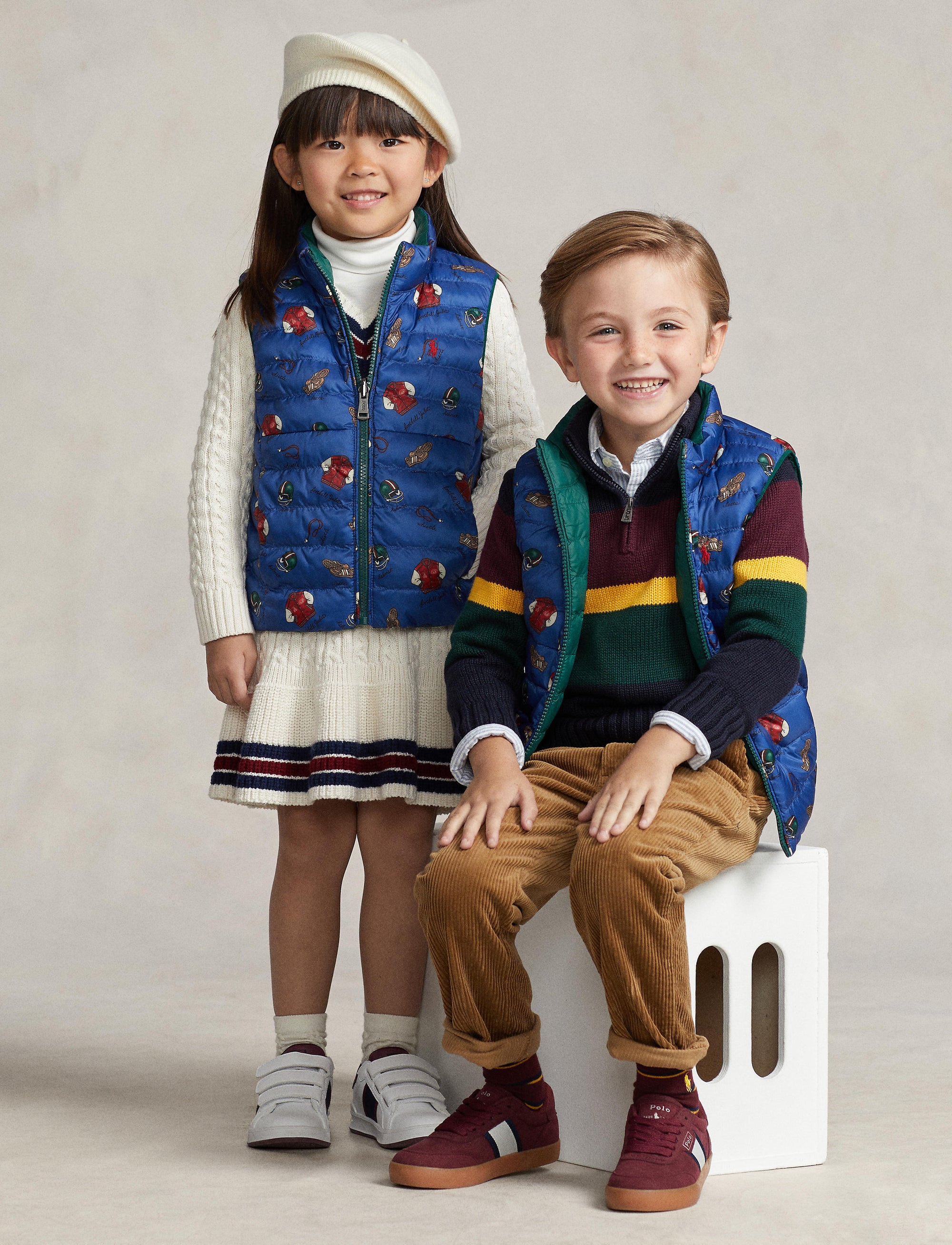 Gilet réversible P-Layer 2 - Tossed Football & Hunter Green