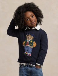 Pull Polo Bear à col rond - Navy Bts Bear