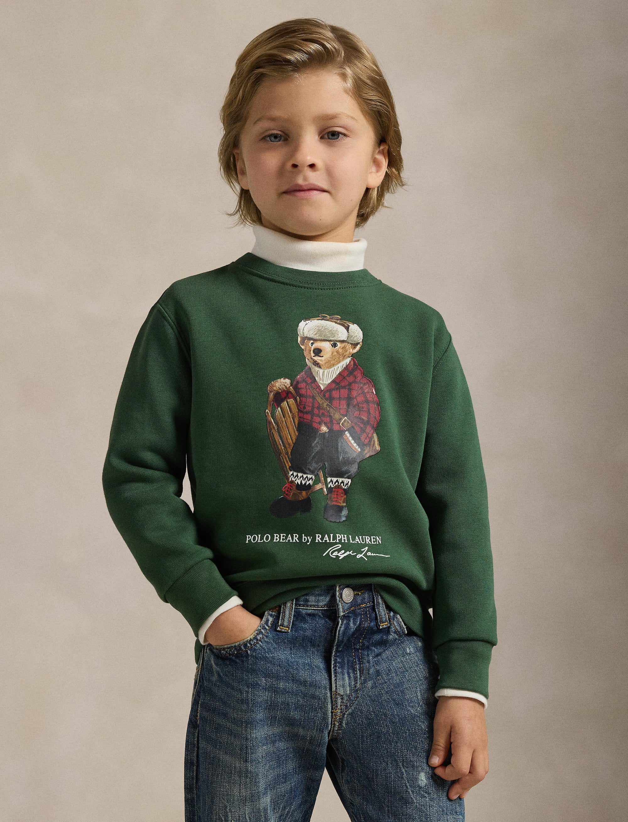 Sweat Polo Bear en molleton - Bear Bottle Green
