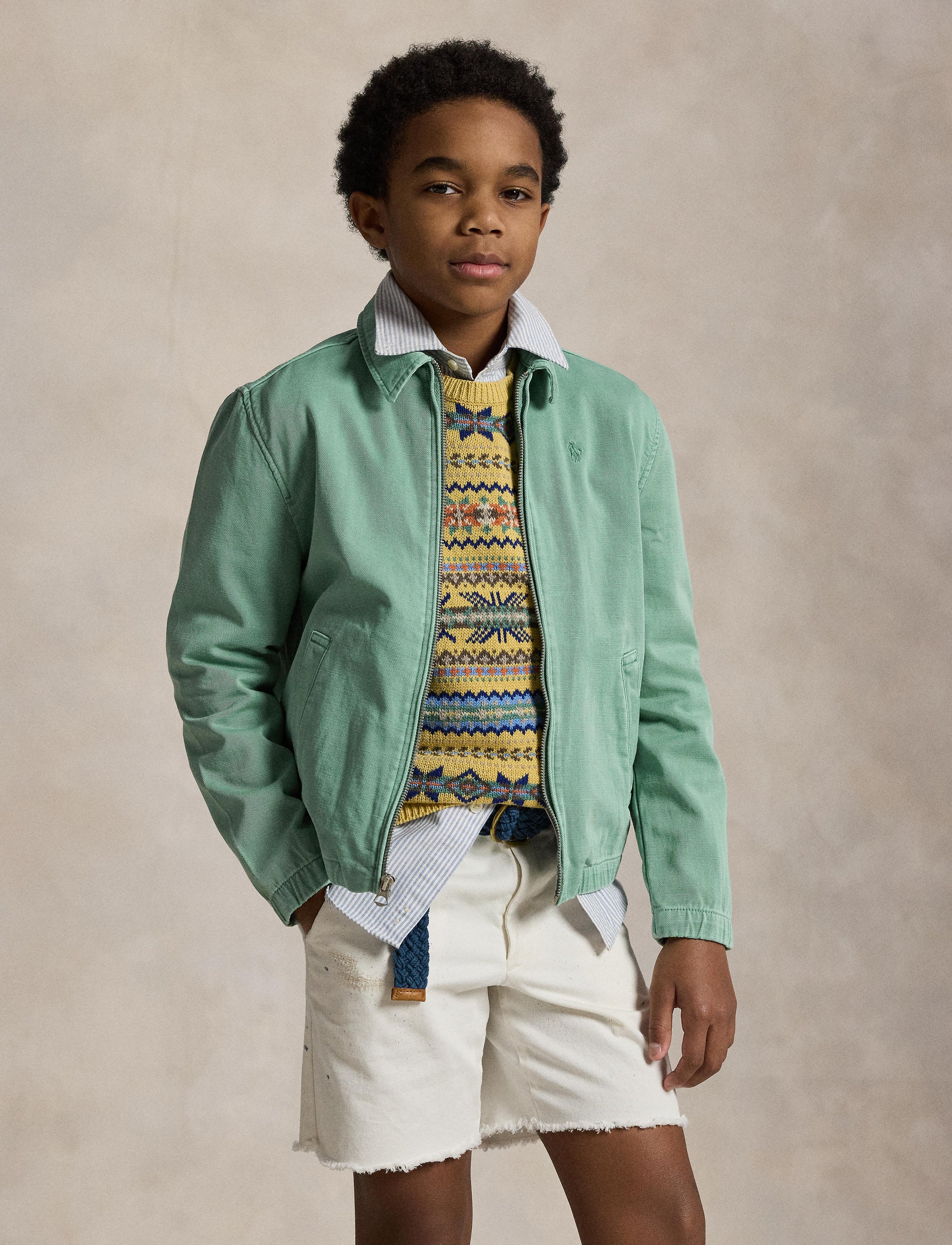 La veste Bayport en chino de coton - Faded Mint