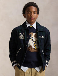 Corduroy tartan jacket - Navy, Pine & Multicolour