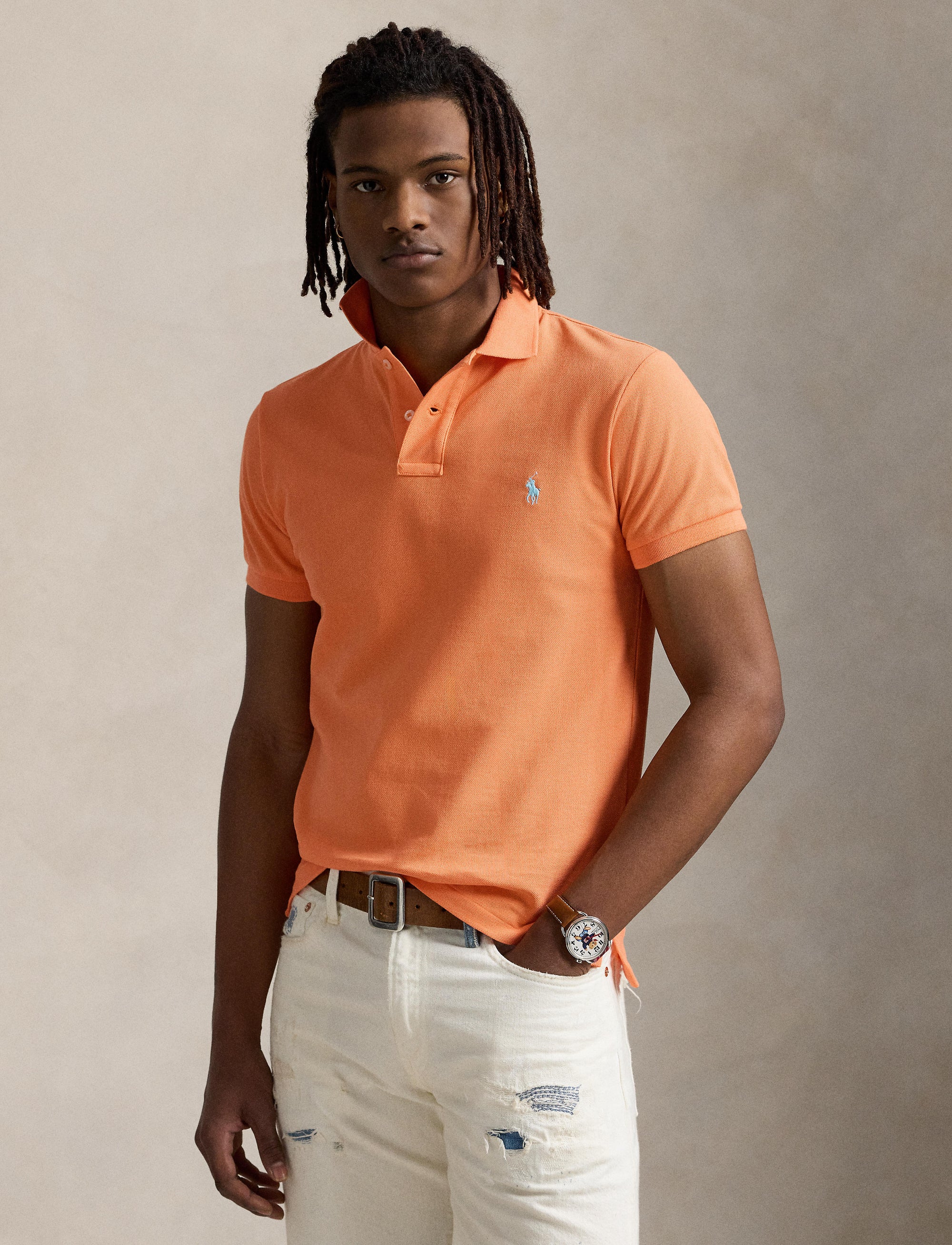 Polo coton piqué Slim Fit - Classic Peach