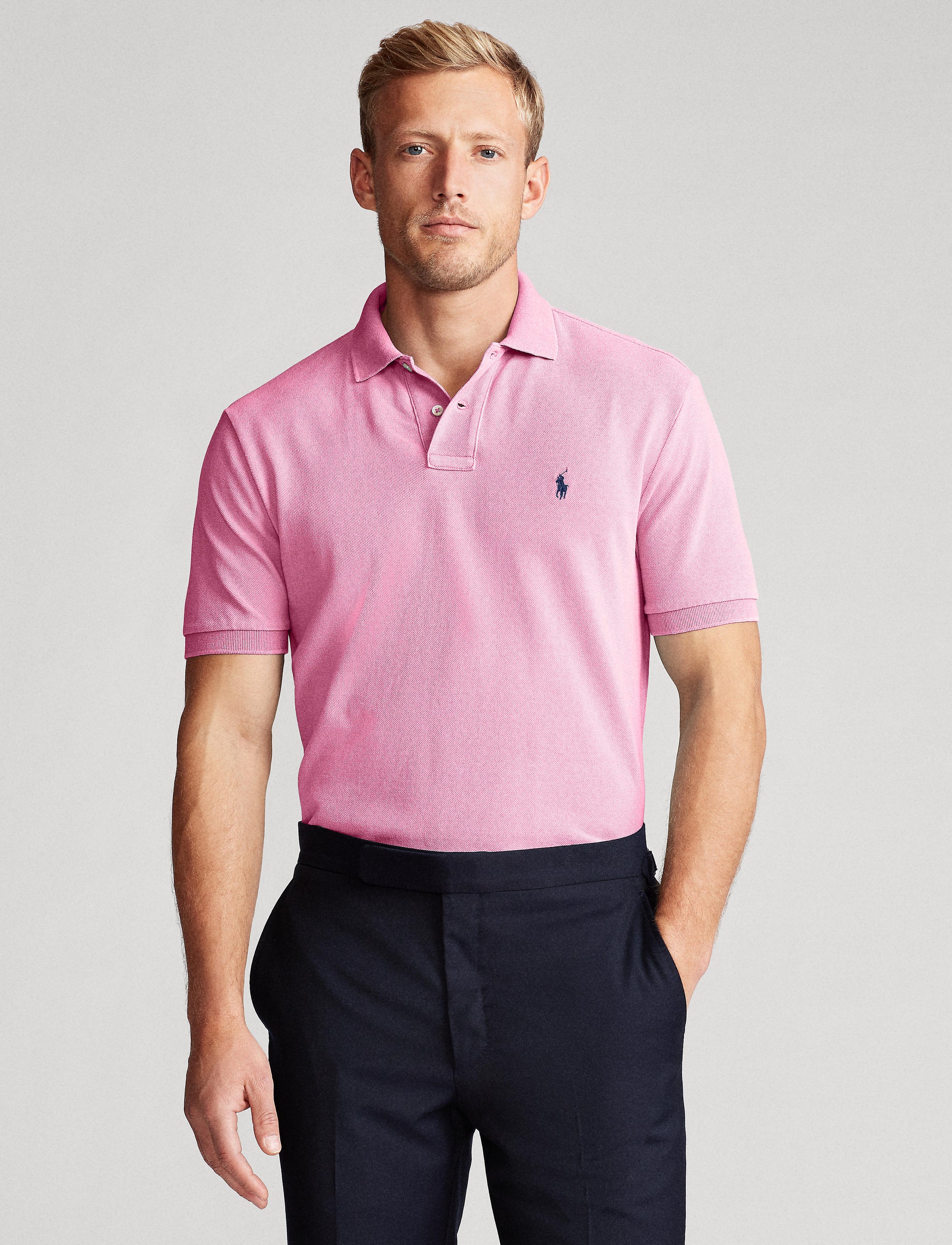 Polo en coton piqué coupe classique - Carmel Pink