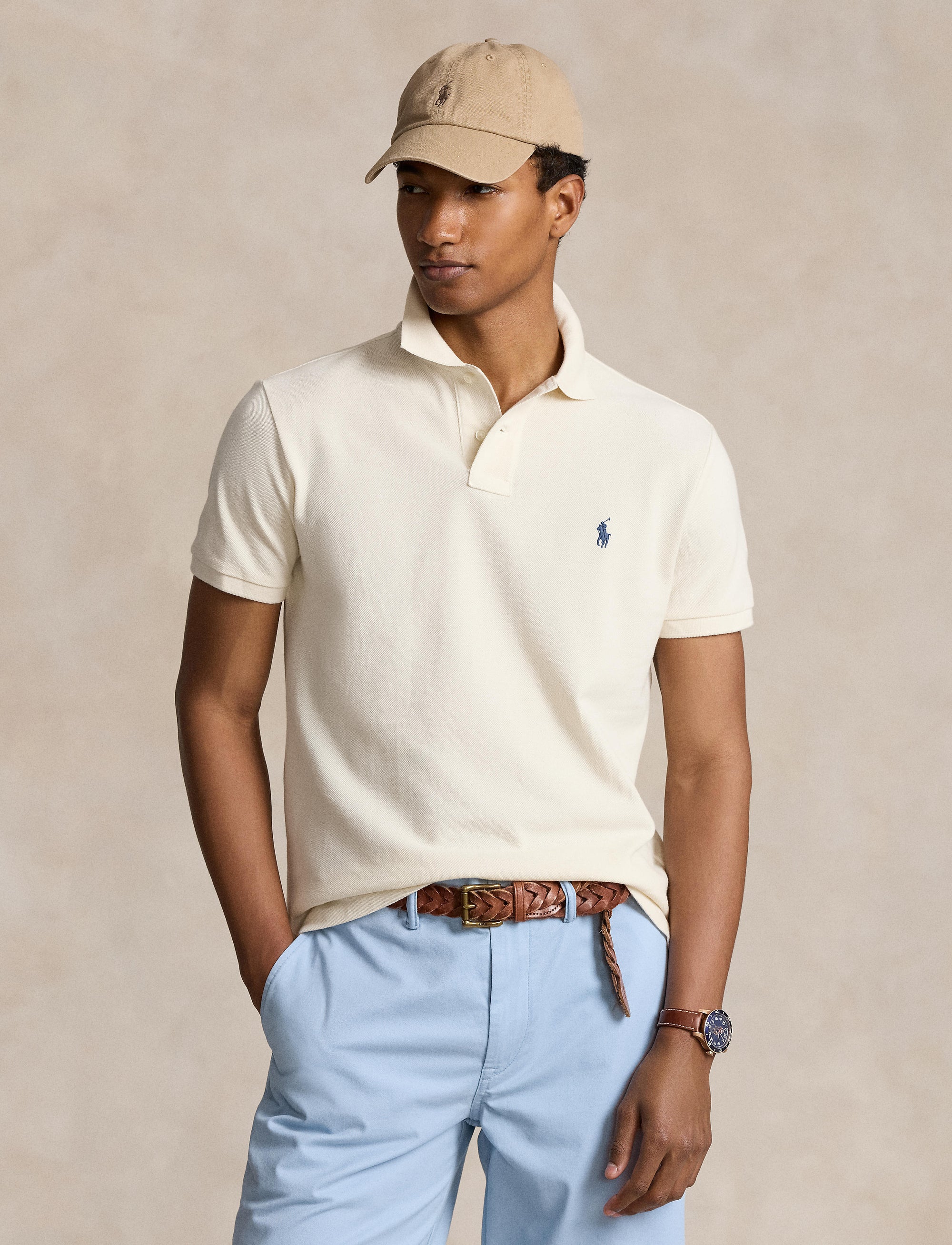 Polo coupe classique en coton piqué - Herbal Milk