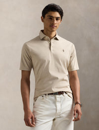 Polo coupe classique en coton doux - Sand Heather