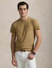 T-shirt col rond jersey Custom Slim Fit - Coastal Beige