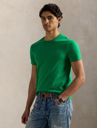 T-shirt col rond jersey Custom Slim Fit - Cruise Green