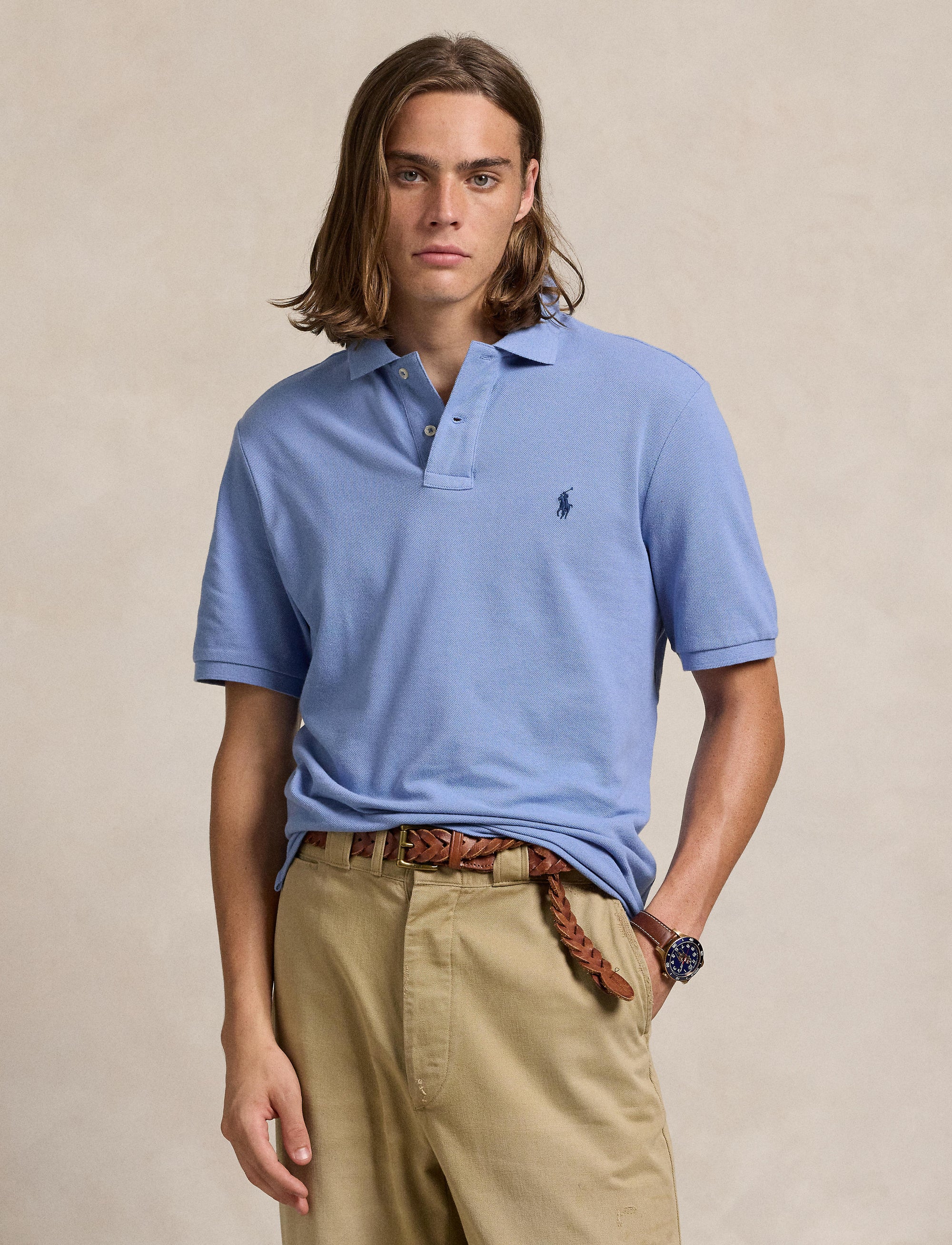 Polo en piqué coupe ajustée - Campus Blue