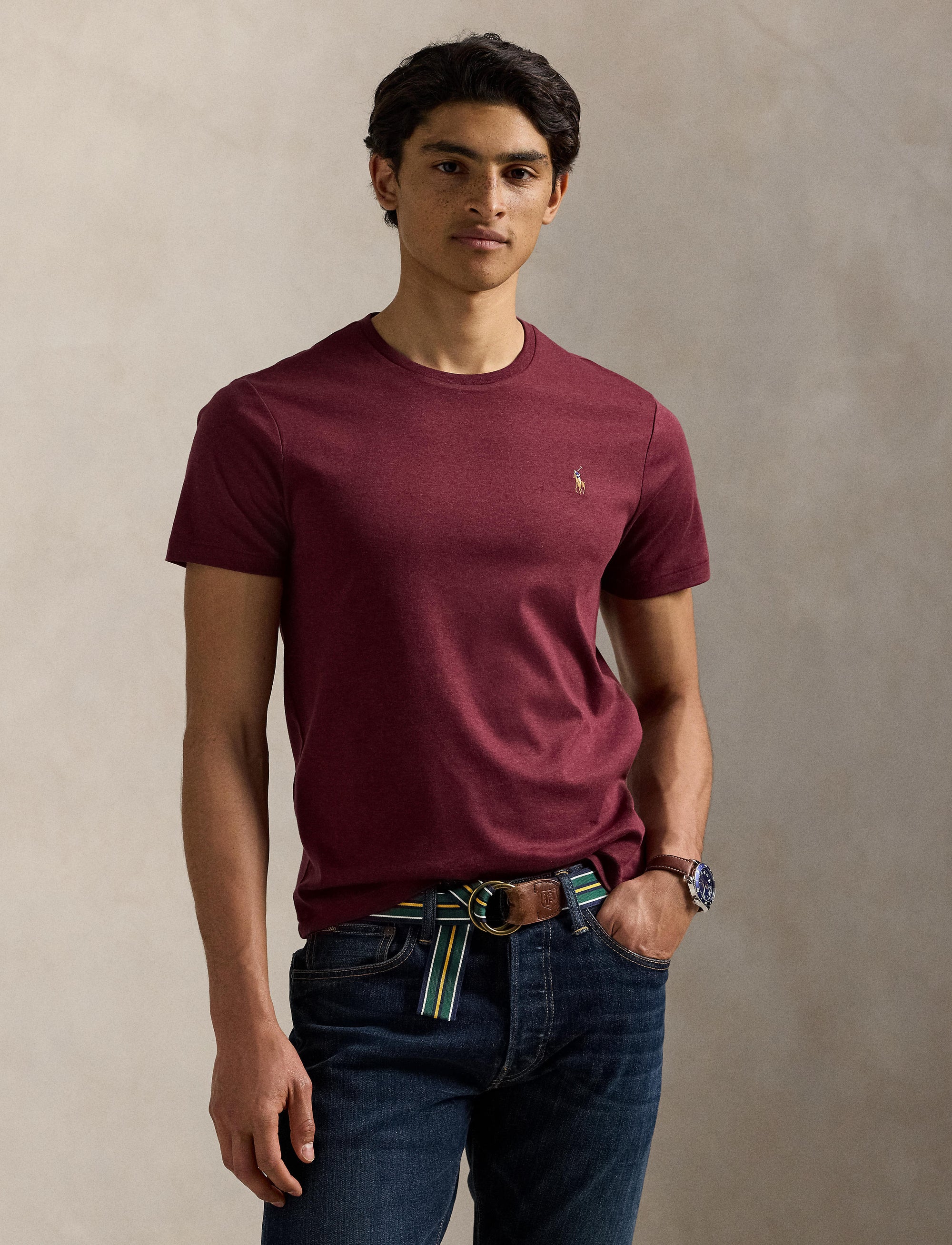 T-shirt Custom Slim Fit - Spring Wine Heather