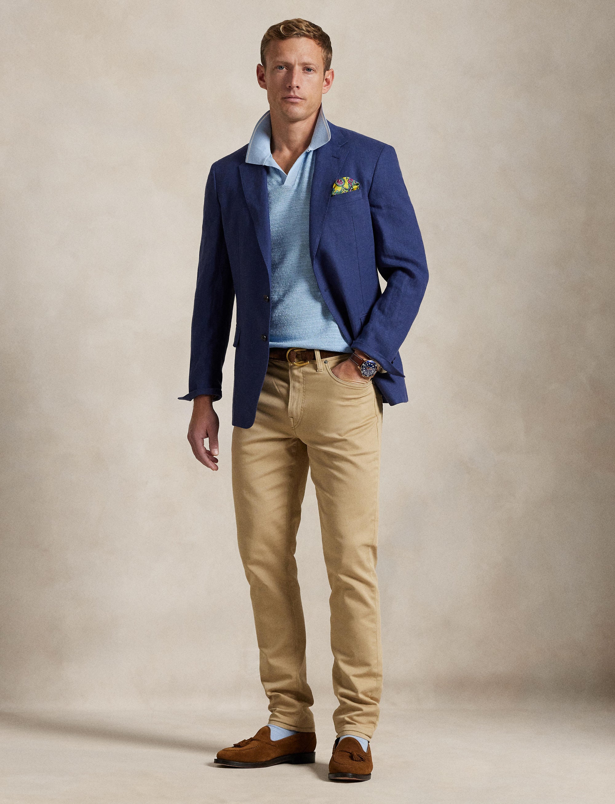 Pantalon chino slim Sullivan - Khaki Hill
