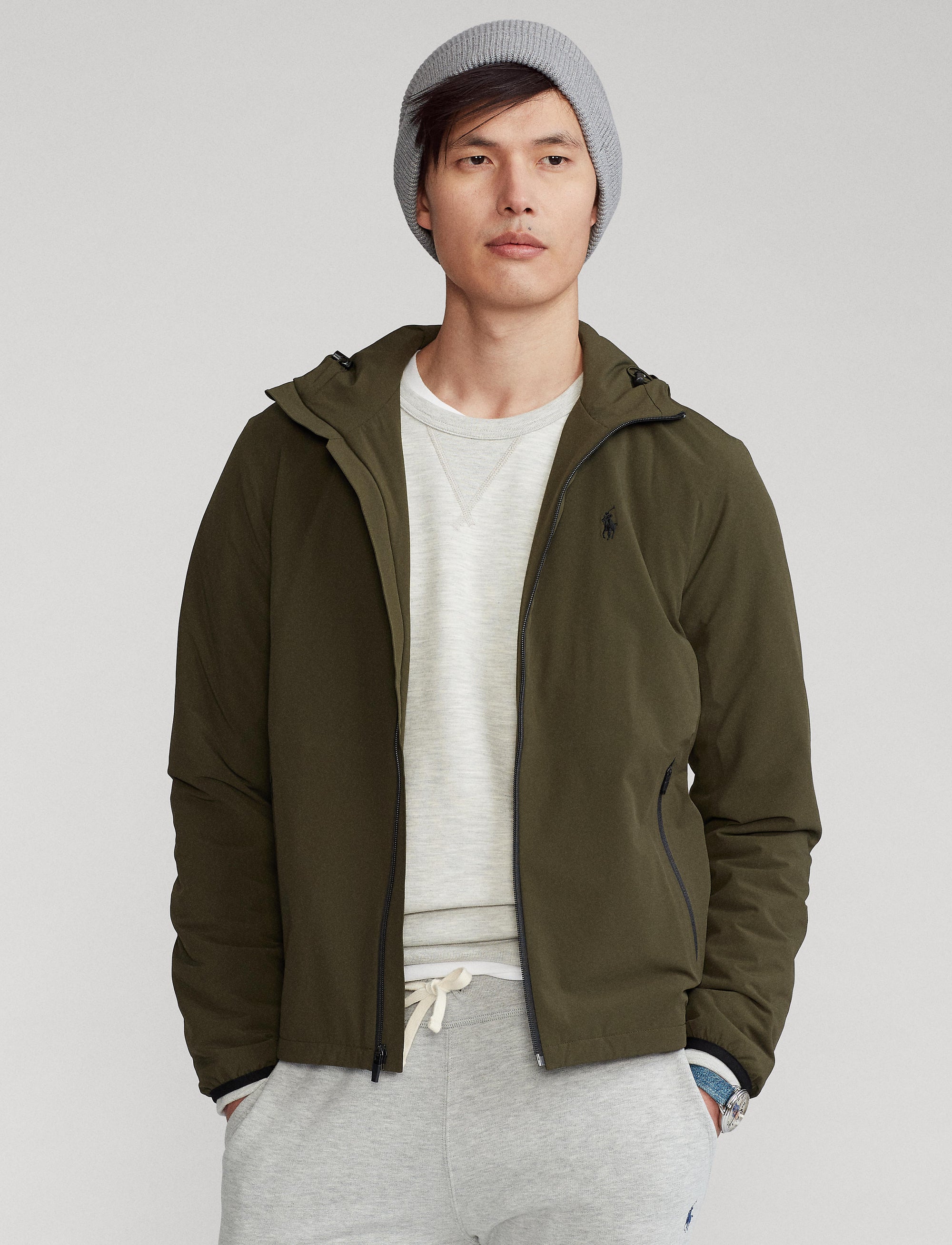 1pcs / NEW // COMPANY OLIVE WINDBREAKER LINED ASCENT JKT