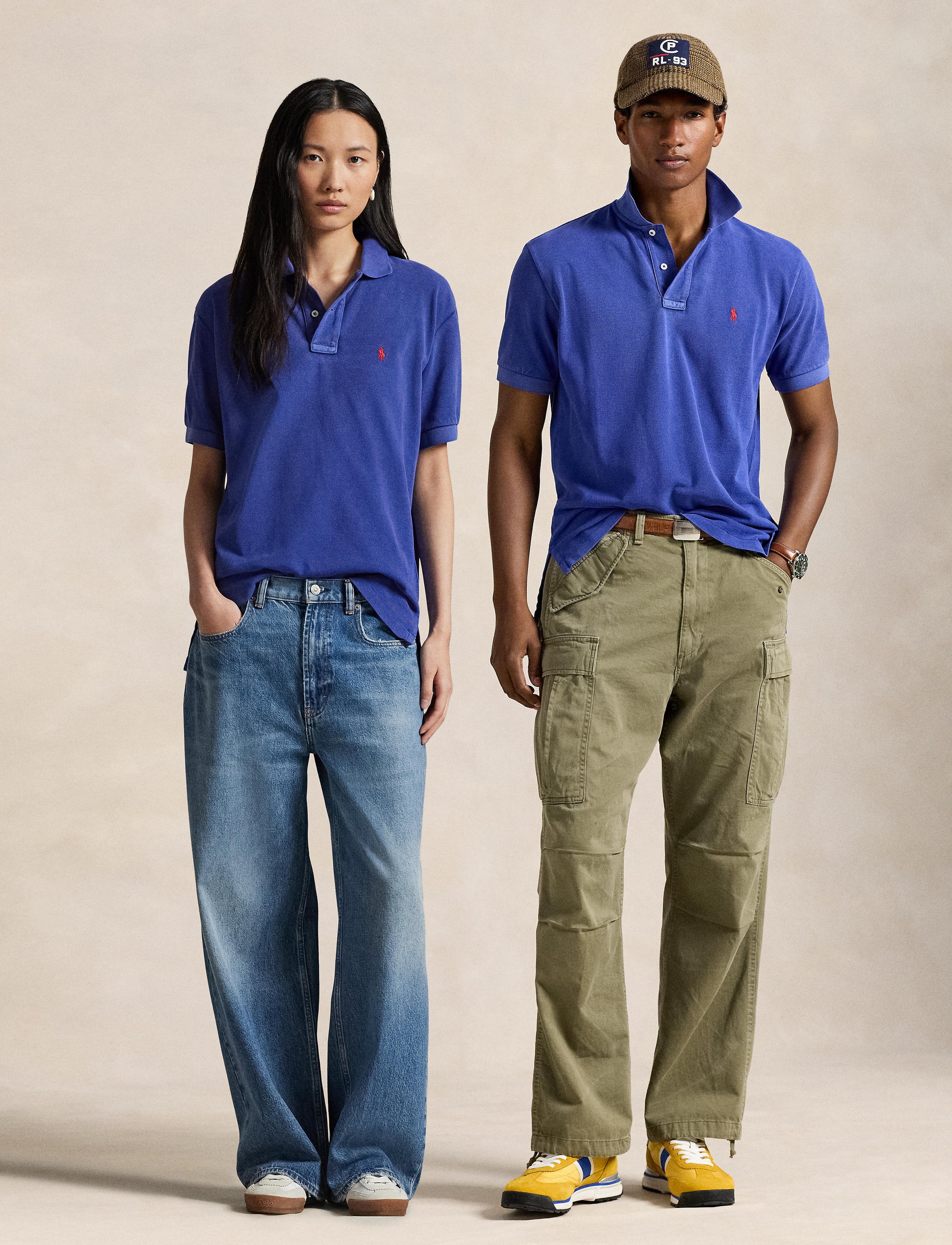 Polo coupe originale en coton piqué - Graphic Royal