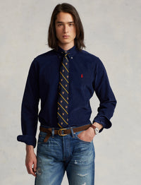 Fitted corduroy shirt - Newport Navy