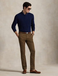 Pantalon Greenwich slim en chino stretch - Chestnut