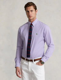1pcs / NEW // 4655K LAVENDER/WHITE SPORT SHIRT LONG SLEEVE SLBDPPCS