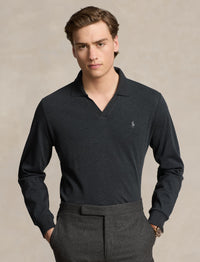 32pcs / NEW // BLACK MARL HEATHER/C9911 POLO SHIRT LONG SLEEVE LSJCCLSM13
